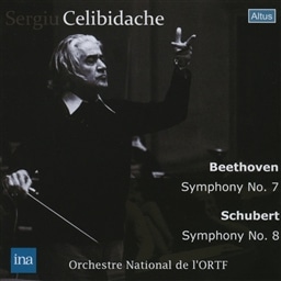 x[g[F :  7 | V[xg :  8 uv  (Beethoven : Symphony No.7 | Schubert : Symphony No.8 , etc. / Sergiu Celibidache & Orchestre National de l'ORTF) [SACDVOC[]
