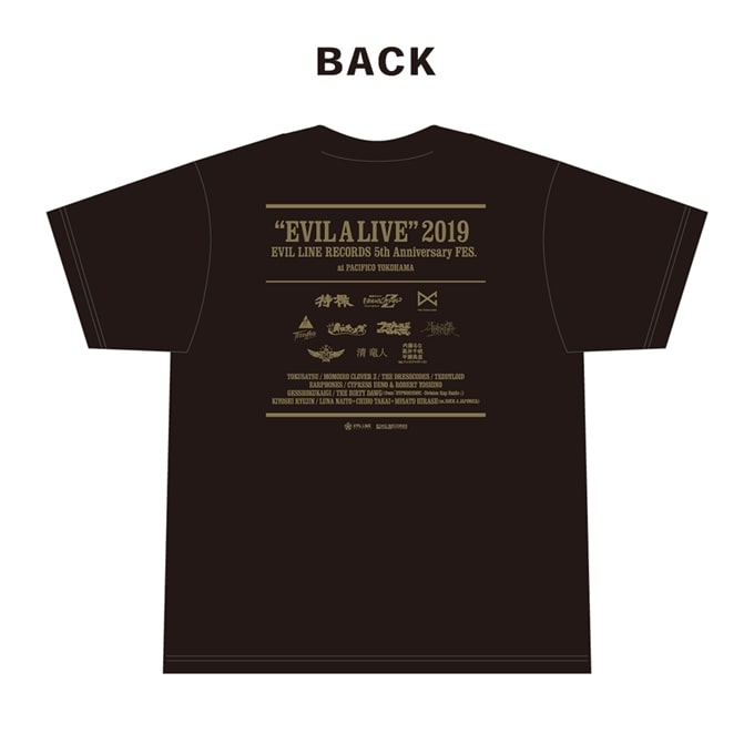 “EVIL A LIVE"2019 ロゴ Tシャツ BLACK S