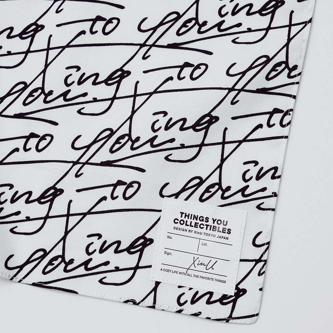 "Xing to you" PATTERN SCARF / WHITE