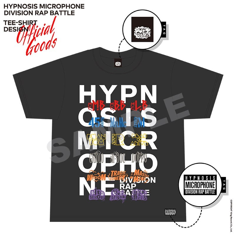 ヒプノシスマイクTシャツ BLACK(6Division ver．)