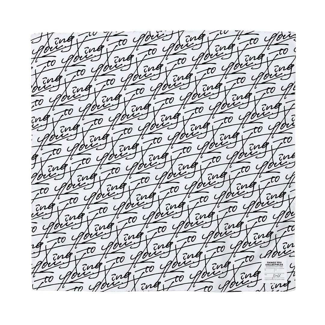 "Xing to you" PATTERN SCARF / WHITE