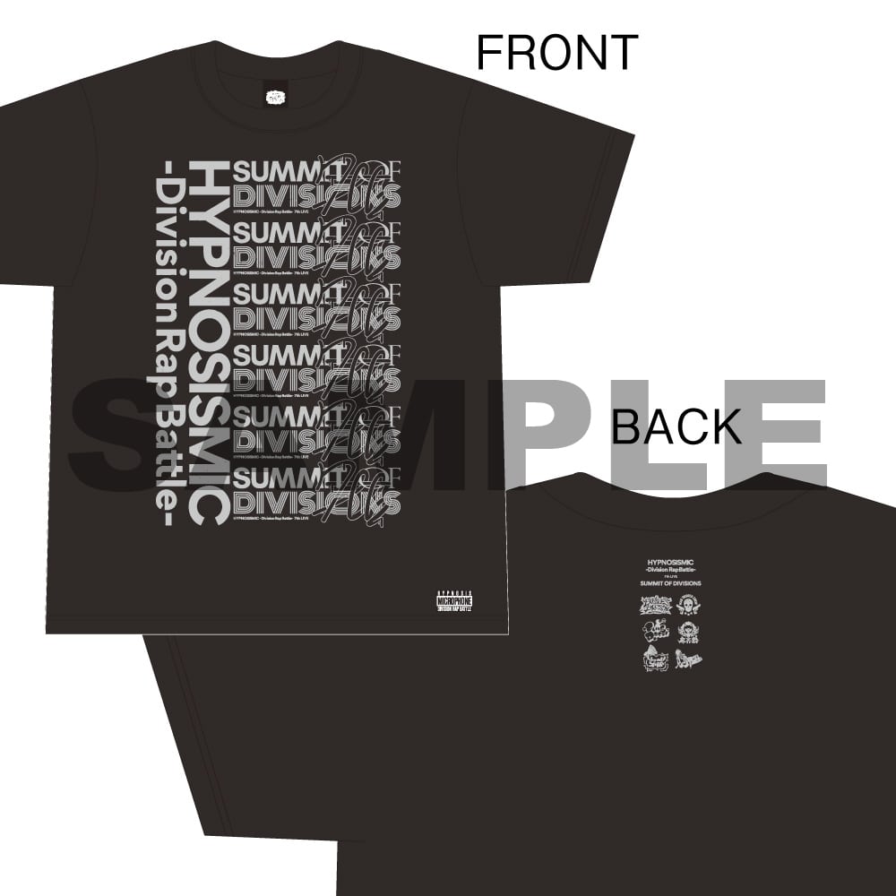 SUMMIT OF DIVISIONS Tシャツ(BLACK)【ヒプノシスマイク7thLIVE】