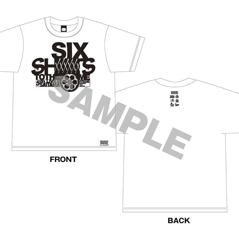 SIX SHOTS TO THE DOME Tシャツ (WHITE)【会場限定／ヒプノシスマイク 5th LIVE】