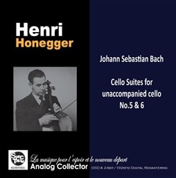 J.S.obn : t`Fg 5 & 6  (Johann Sebastian Bach : Cello Suites for unaccompained cello No.5 & 6 / Henri Honegger) [A]