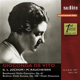 Beethoven: Violin concerto / De Vito(vn),G.L.Jochum&RIAS SO(1954)&Brahms:Violin Sonata No.1,Vitali: Chaconne / De Vito(vn)&Raucheisen(pf) [輸入盤]